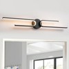 Rennnsan Vernathe 23"-31"H Hardwired Linear Aluminum Modern LED Dimmable Wall Sconce in Black - 2 of 4