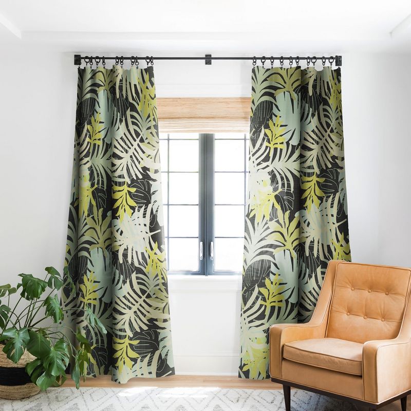 Mirimo Tropical Green Foliage Set of 2 Panel Blackout Window Curtain - Deny Designs, 2 of 5