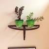 Half-Round Wrought Iron Wall Plant Shelf Roman Bronze - Achla Designs: Freestanding Indoor/Outdoor Holder, No Assembly Required - 4 of 4
