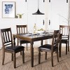 Kodiak 5 Piece Dining Set - Light Oak/Black - Safavieh - 2 of 4