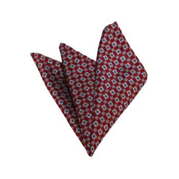 TheDapperTie - Men's Geometric Woven 10 Inch x 10 Inch Pocket Squares Handkerchief