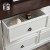 KTMBDW  Modern 6 Drawer Double Dresser for Bedroom with Black Pull ring, Adults & Kids Wide Dressers & Chests of Drawers for Hallway, Entryway - 4 of 4