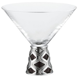 Royal Selangor Hand Finished Bar Collection Pewter Martini Glass with Nyatoh Wood Stem Gift - 1 of 1