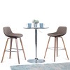 Sapphtopaz Modern Bar Stool Upholstered Dining Chairs with Curved Seat and Backrest Counter Height Barstools Set of 2 for Kitchen Island - 3 of 4