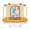 Jump Into Fun 55" Recreational Trampoline for Kids with Full - Visible Safety Net, Basketball Hoop Reversible zipper for Boys Girls Birthday Gifts - 3 of 4