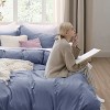 Duvet Cover Set 3pcs Prewashed Fabric Queen Size Bright White - Bedsure - 3 of 4