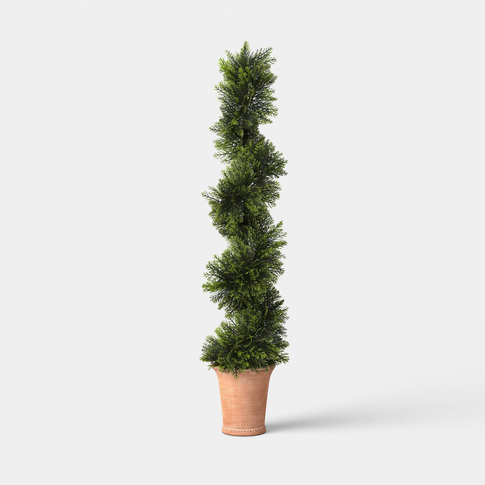 54" Potted Cedar Outdoor Patio Spiral Artificial Plant - Threshold™ designed with Studio McGee