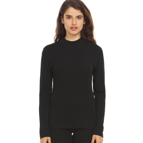 Lands' End Women's Silk Interlock Thermal Long Underwear Base Layer  Turtleneck Top : Target