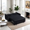 NicBex Convertible Sofa Bed Loveseat Couch with Pull Out Bed & Adjustable Backrest,Upholstered Sleeper Sofa for Living Room,Bedroom - 2 of 4