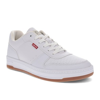 Levi s Mens Drive Lo Synthetic Leather Casual Lace Up Sneaker Shoe White gum Size 10.5 Target