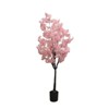Cherry Blossom Artificial Tree, 5.9ft Artificial Cherry Blossom Flowers Trees Faux Pink Cherry Blossom Tree Artificial with Flower Pot for Home Office - 3 of 4