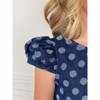 Polka Dot Peplum Denim Top and Skirt Set Mia Belle Girls - 4 of 4