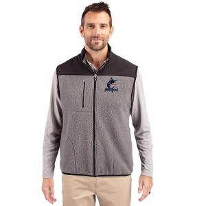 Miami Marlins Cutter & Buck Cascade Eco Fleece Mens Vest - 1 of 1