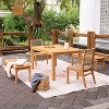 Cambridge Casual 5pc Paxton Teak Wood Outdoor Patio Dining Set Brown - 2 of 4
