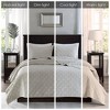 Gulches King/Cal King 3 Piece Velvet Quilt Set Ivory - 3 of 4