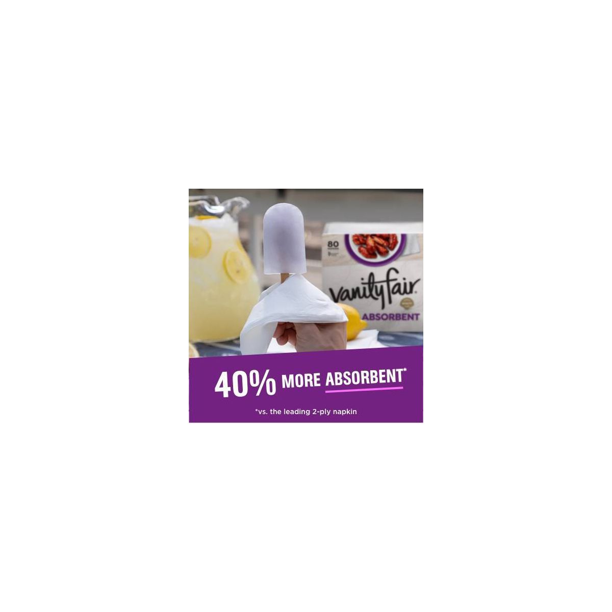 Vanity Fair Extra Absorbent Disposable Napkins - thumbnail 8