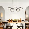 Rennnsan Vavrine 38"W 5-Light Rectangle Industrial Dimmable Kitchen Island Pendant in Black - 2 of 4