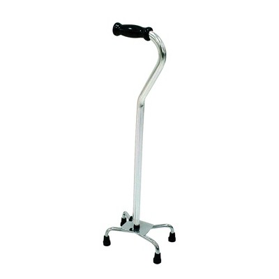 drive Silver Aluminum Small Base Quad Cane 30 to 39" Height 500 lbs. Weight Capacity