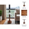 Round Modern Wood and Glass Accent Table Side Table for Home, Office, Bedroom, and Living Room - 4 of 4