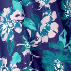 navy bold painted floral