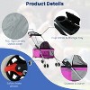 BestMassage Pet Stroller 4 Wheels Dog Cat Stroller Foldable Jogger Stroller - 3 of 4