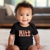 The Juniper Shop Wild Child Wavy Baby Short Sleeve Bodysuit - 18M - Black - 3 of 4