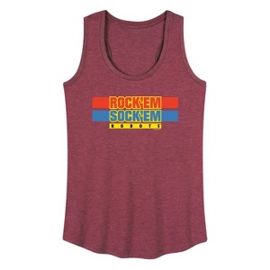 Women's - Rock 'Em Sock 'Em Robots - Rock 'Em Sock 'Em Logo Graphic Racerback Tank - 1 of 4