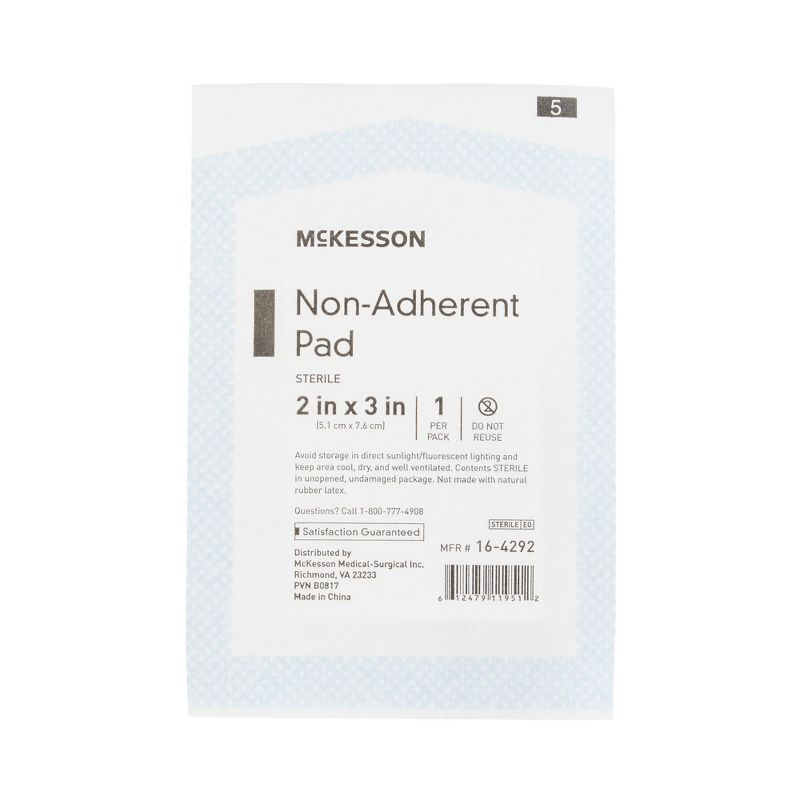 McKesson Sterile Non-Adherent Dressing Rectangle 2 x 3", 3 of 12