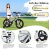 Okak 16/18IN Kids Bike with High Carbon Steel Frame and Magnesium Alloy Wheels, Toddler Bike with Night Glow Training Wheels for Girls & Boys - 3 of 4