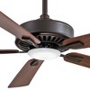 52" Minka Aire Farmhouse Indoor Ceiling Fan LED Light Remote Control Oil Rubbed Bronze Maple Walnut Etched Glass for Living Room - 3 of 4