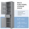 TIRAMISUBEST Tall Bathroom Storage Cabinet with 1 Drawer, Freestanding Storage Cabinet with Two Different Size Doors and Adjustable Shelf - 4 of 4