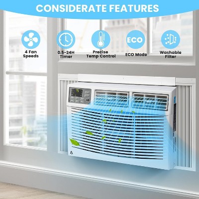 5000-12000 BTU Window Air Conditioner, Wi-Fi Enabled, Remote Control