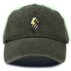 Dalix Lightning Embroidered Bolt Dad Hat Cotton Baseball Cap Adjustable Mens - 1 of 4