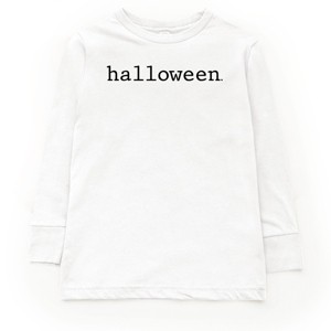 Halloween Typewriter - Toddler Long Sleeve Graphic Tee and Youth Long Sleeve Graphic T-Shirt - 1 of 3