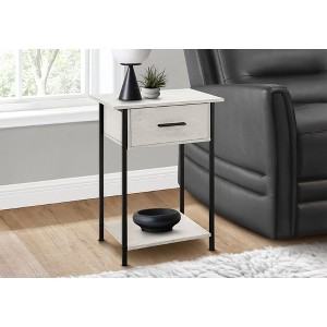 Okak Accent Side Table with Storage Drawers, End Table with Bottom Shelf and Metal Legs, Couch Table for Small Space, Living Room - 1 of 4