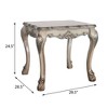 28.5" Square End Table with Carved Floral Motifs and Claw Feet, Ideal for Classic Living Rooms - 4 of 4