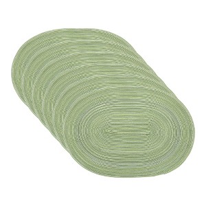 REGALWOVEN Polyester Oval Farmhouse Dining Kitchen Placemat 6 Pcs - 1 of 4