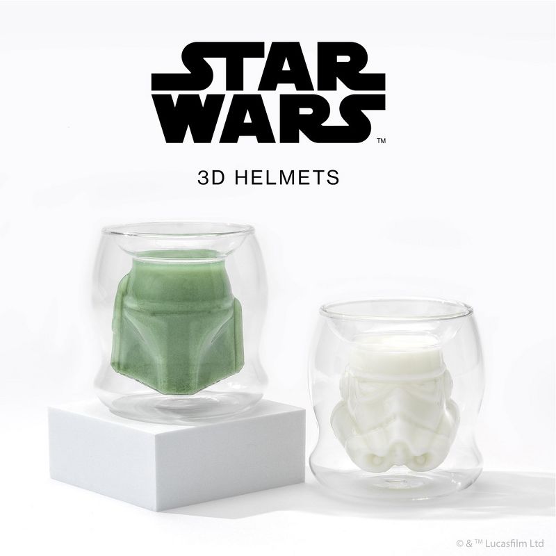 JoyJolt Star Wars Boba Fett 3D Helmet 6.5 oz Double Wall Glass Star Wars Coffee Mug, 4 of 7