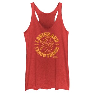 Women's Game of Thrones I Drink and I Know Things College Logo Racerback Tank Top - 1 of 4