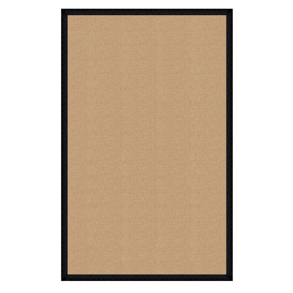 8'x11' Athena Sisal Leather Rug Black/Beige - Linon