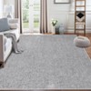 Washable Chenille Modern Solid Non Slip Throw Carpet Indoor Low Pile Contemporary Runner Rug Dark Grey 2 x 6(ft) - 2 of 4