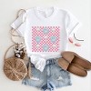 Simply Sage Market S.W.Smiley Smiley Palm Trees Checkered Short Sleeve Tee - 3 of 4