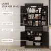 Yukimo 71" Tall Kitchen Pantry Cabinet, LED Light with Sensor, Drawer & Adjustable Shelves, Black - 4 of 4