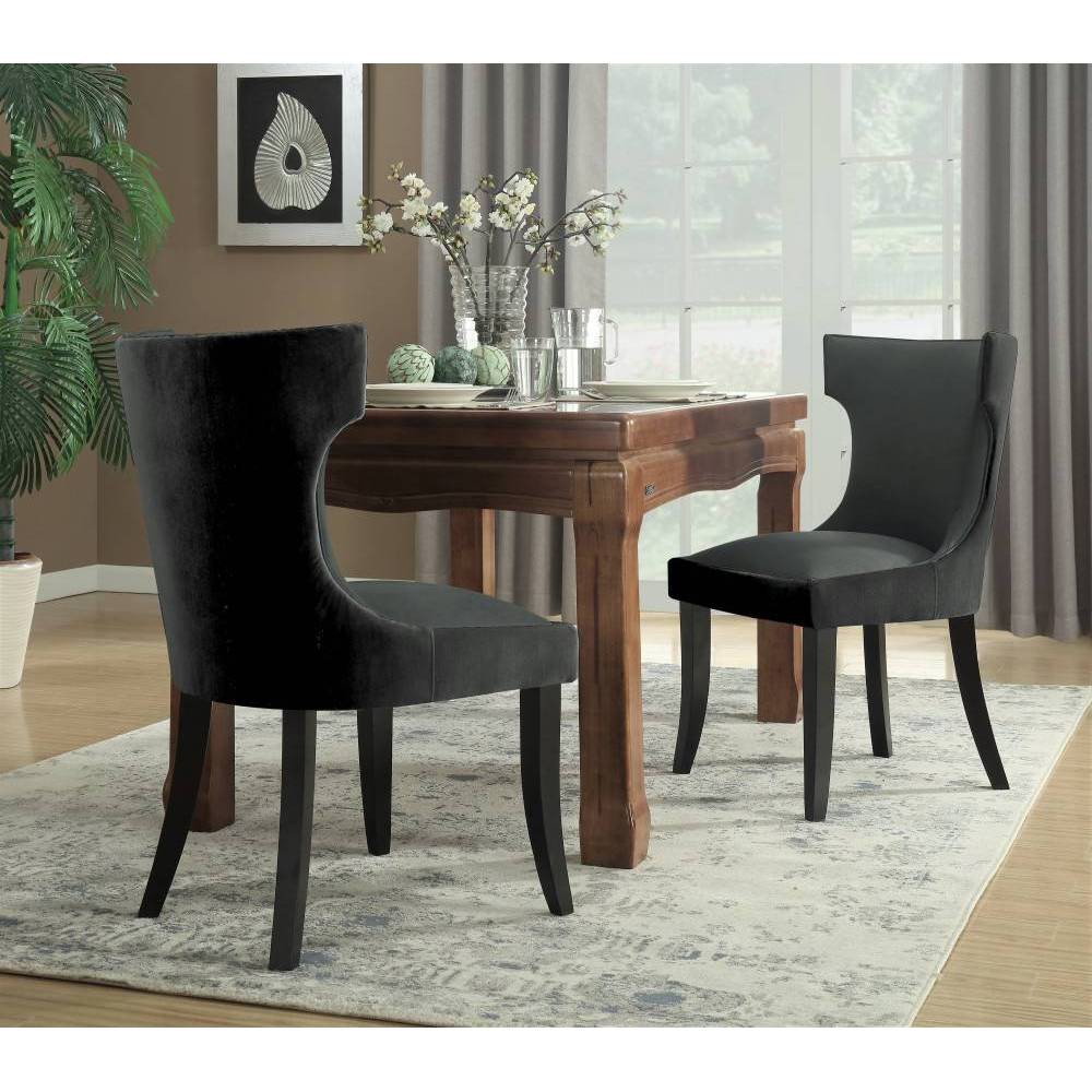 Set of 2 Zeke Dining Chair Charcoal/Gray - Chic Home Design was $389.99 now $233.99 (40.0% off)