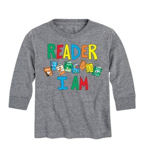 Boys' - Dr. Seuss - The Cat In The Hat Book Cover Reader I Am Long Sleeve Graphic T-Shirt - 1 of 4