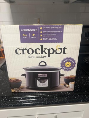 Crockpot™ 4-Qt. Digital Countdown Slow Cooker with Hinged Lid, Metallic  Charcoal 