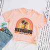 Simply Sage Market Women's Sunshine On My Mind Rainbow Short Sleeve Relaxed Fit Cropped Tee - 3 of 3