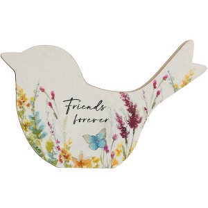 Pavilion Gift Company - Friends - 4" MDF Bird Plaque - Wall Sign Panels - 1 of 4