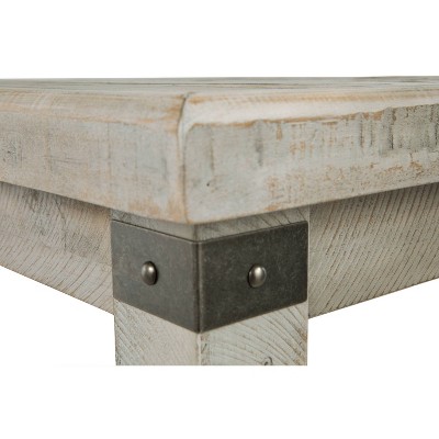 Contemporary Gray Rectangular End Table with Storage