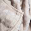 Lavish Home Faux Fur 91x81 Washable Blanket, Beige - 3 of 4
